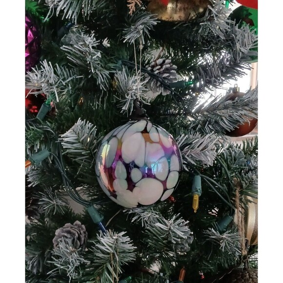 Glass Christmas Ornament Thick Heavy Duty Holiday Tree Decoration 3.5" - Picture 3 of 7